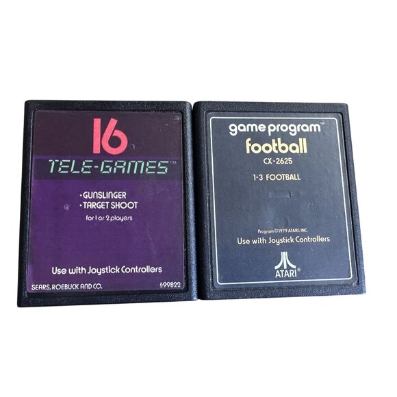 Vintage Atari 2600 Games 2 Games Football & 16 Tele-Games - Picture 1 of 4